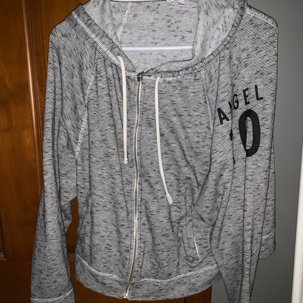 over-sized VS zip up sweatshirt